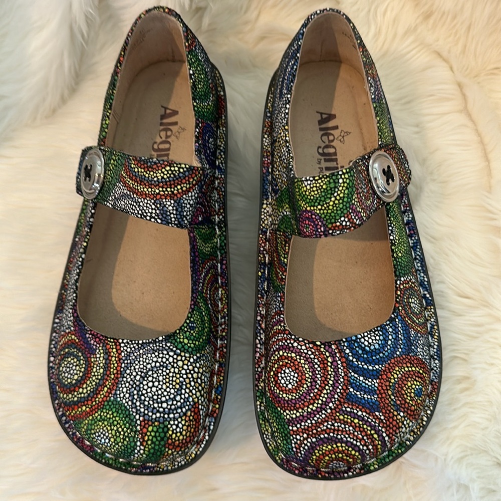 NWOT Algeria SIZE 36 (US 5.5) Mosaic Paloma Mary Jane Leather - Picture 2 of 6